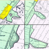 Geschtzte Cuxhavener Kstenbereiche: V. l.o. nach r.u.: Teile der Duhner Kstenheide. Bereich Finkenmoor, Bereich Albertsee/Witte Kliff, Bereich Dermoor