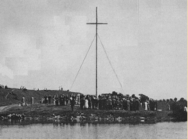 Einweihung des Kreuzes  am 6. August 1950